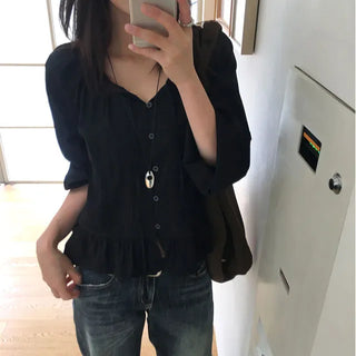 Orb Pintuck Punching Blouse 1 color