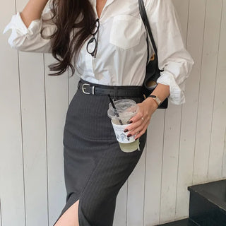 Lafit Slit Long Skirt