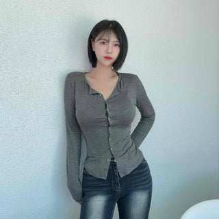 Tencel See-through Slim Fit Button Shirt Cardigan