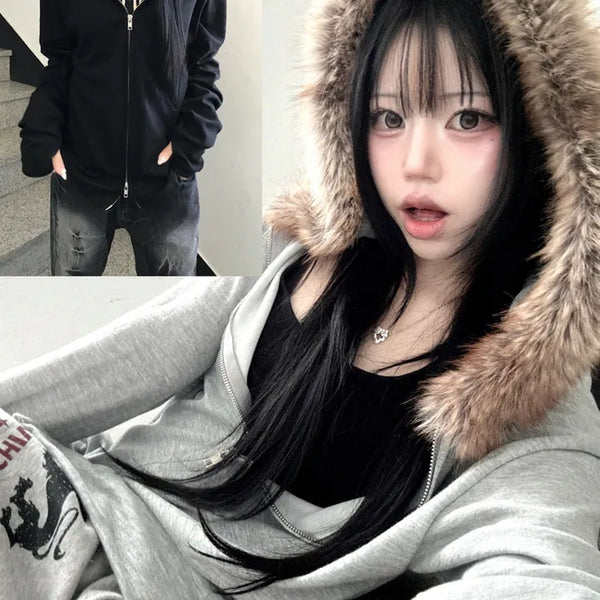 Unisex Buster Slim Fur Zip-up (2 colors)