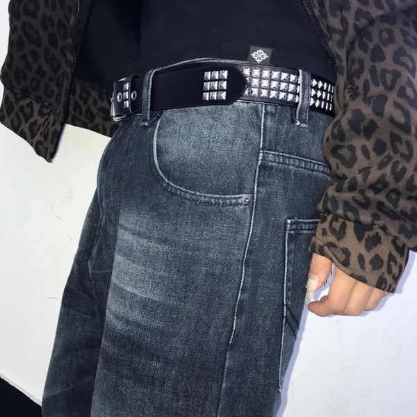Y2K Dark Rock Chic Studded Belt