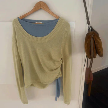 Forming Deep U-Neck Knit -