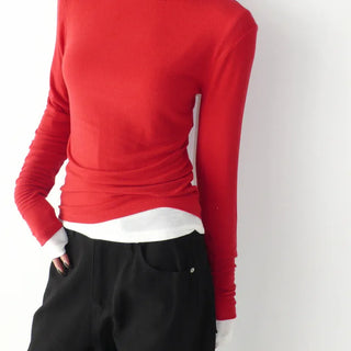 Soft slim fit layered long-sleeve t-shirt