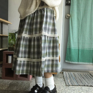 Mori Check Popo Skirt