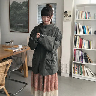 [UNISEX] Mabo Hooded Quilted Pigment Jacket