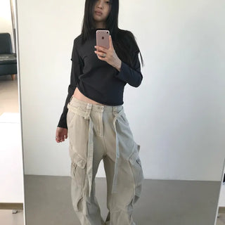 belted balloon cargo pants