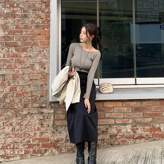 Dissen Ribbed Asymmetrical Knit