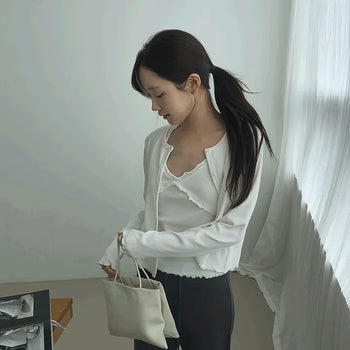 Easel Frill Cardigan -