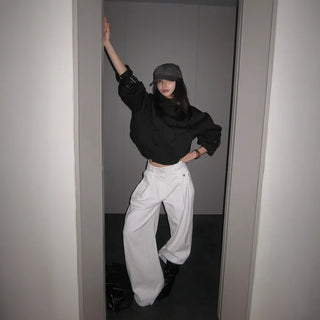 Celine Cotton Belted Pintuck Pants