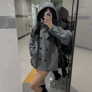 [Avang Fit] Mayjin Oversized Half Coat