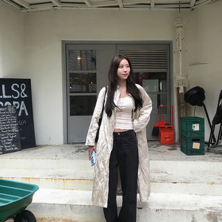 Kale Wrinkle Trench Coat -