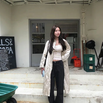 Kale Wrinkle Trench Coat -