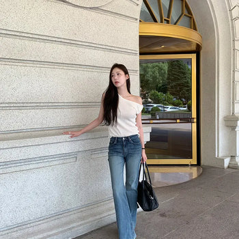 Slub Low Bootcut Denim