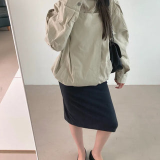 highneck oversized jacket
