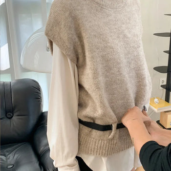 The Loop Belted Knit Vest