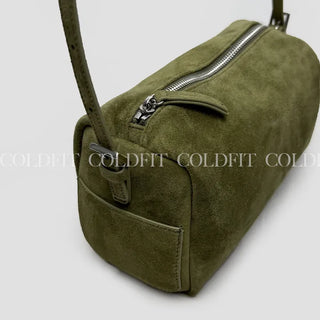 Suede Khaki Tote Bag