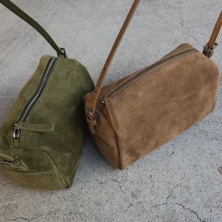 Suede Camel Tote Bag