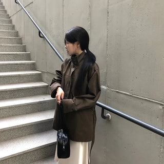 Deeper High-Neck Belt Loose Fit Oversized Jacket
