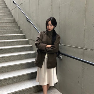 Miyu Silky Flare Midi Skirt