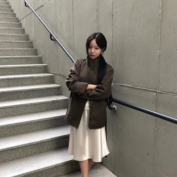 Miyu Silky Flare Midi Skirt