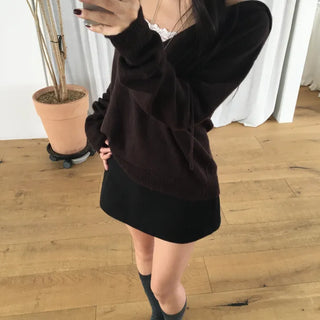 *Mohair + Wool 🧶* Nia Wool Mohair Knit Hoodie