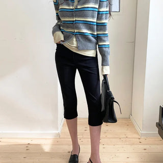 Fur Stripe Cardigan