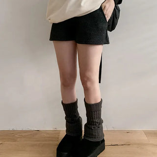 Koya Wool Knit Shorts Layered Elastic Shorts Shorts Knit Shorts Autumn Winter