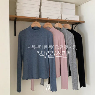 Hague Frill Mock Neck T-shirt
