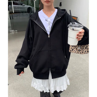 cozy over hood zip up