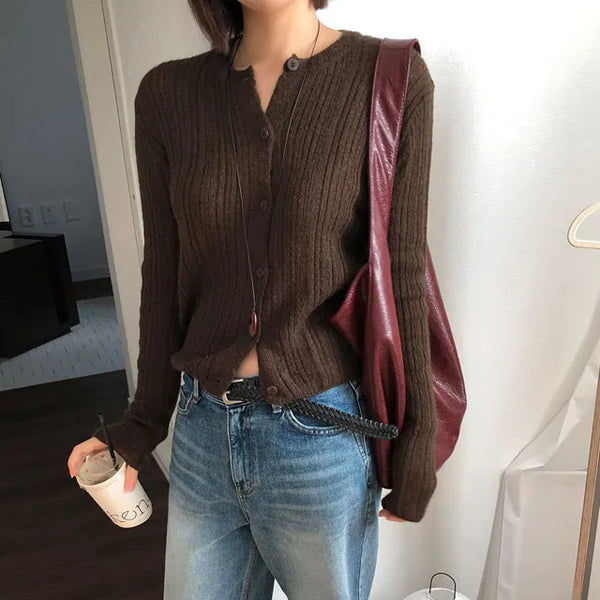 Kid Mohair Knit Cardigan 5 Colors
