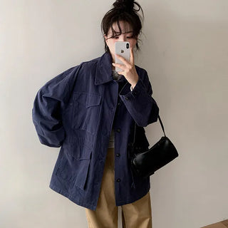 Hunters Pocket Loose Fit Field Jacket Oversized Military Jacket Half Coat Half Jacket Big Size Unisex Autumn Jacket