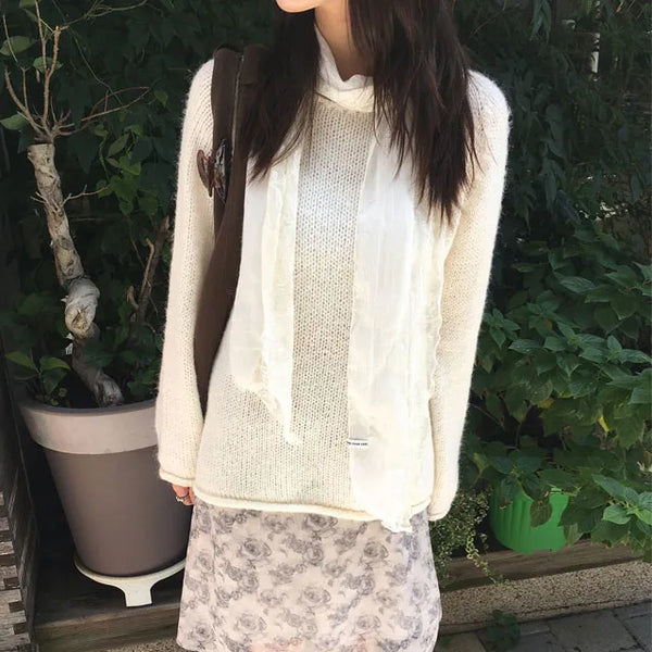 Low Hair Raglan Knit 3 Colors