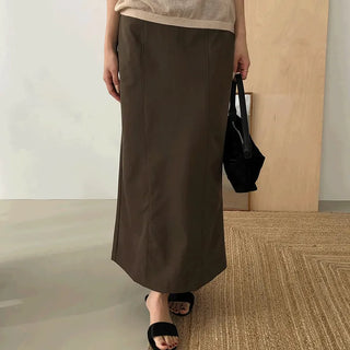 Beige Long Skirt -