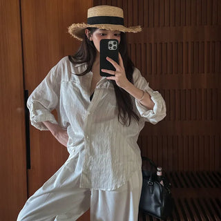 Made by French Oat Linen Stripe Shirt