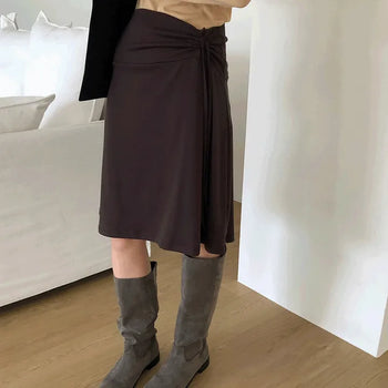 Penny Shirred Midi Skirt -