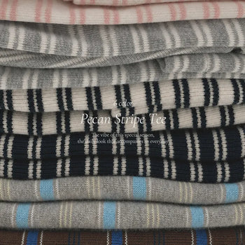 Pecan Stripe Tee -