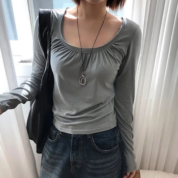 Lia Shirred Top T-shirt 3 colors
