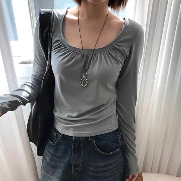 Lia Shirred Top T-shirt 3 colors