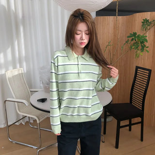 Stripe Collar Knit