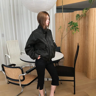 Vintage Washed High-Neck Jumper