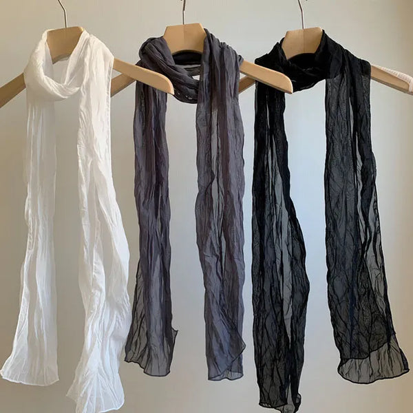 Wrinkle Chiffon Scarf 3 Colors