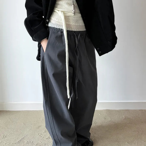 Mute Colorway Elastic Waist Wide Pants
