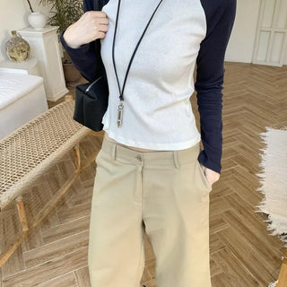 Raglan Long Sleeve Contrast Tee