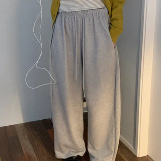 Posterry Elastic String Wide Sweatpants
