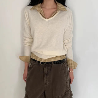Becky Cashmere V-neck Knit