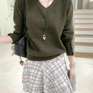 Cashmere Warmer V-Neck Knit