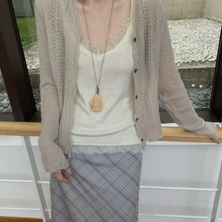Mohair Punching Cardigan