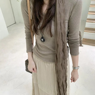 Scarf and long-sleeve t-shirt set