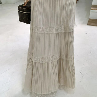Velvet Lace Long Skirt