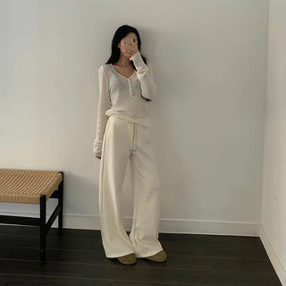 Wool silk soft cow tracksuit